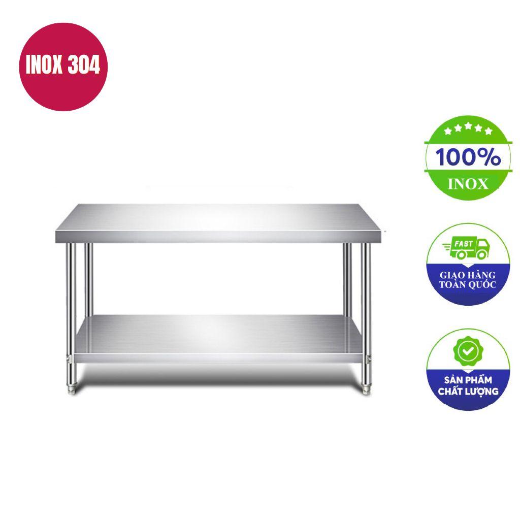 Bàn bếp inox 2 tầng 150x70x80cm