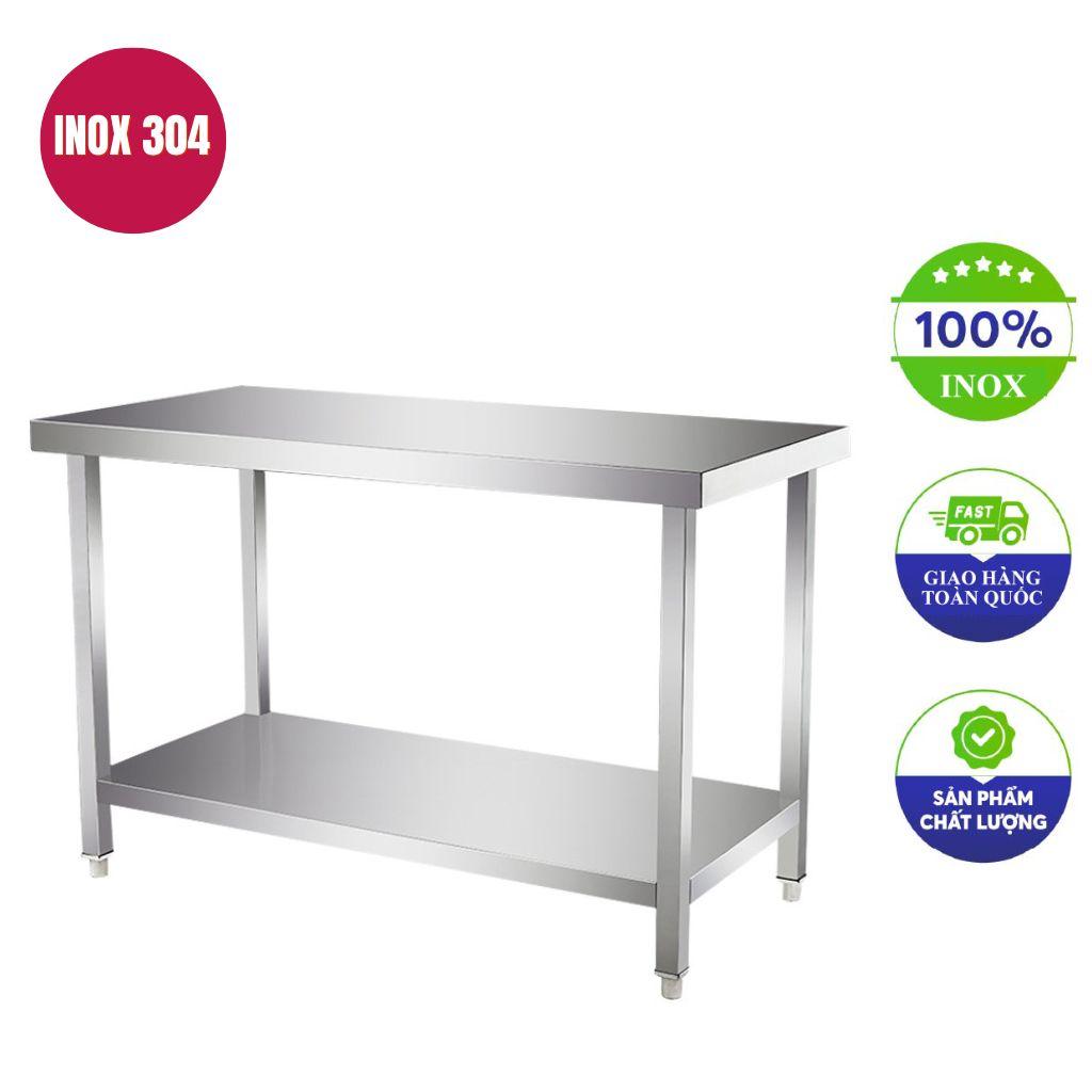 Bàn bếp inox 2 tầng 150x80x80cm