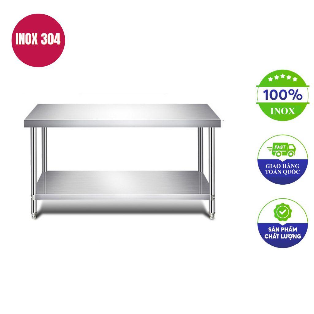 Bàn bếp inox 2 tầng 180x60x80cm