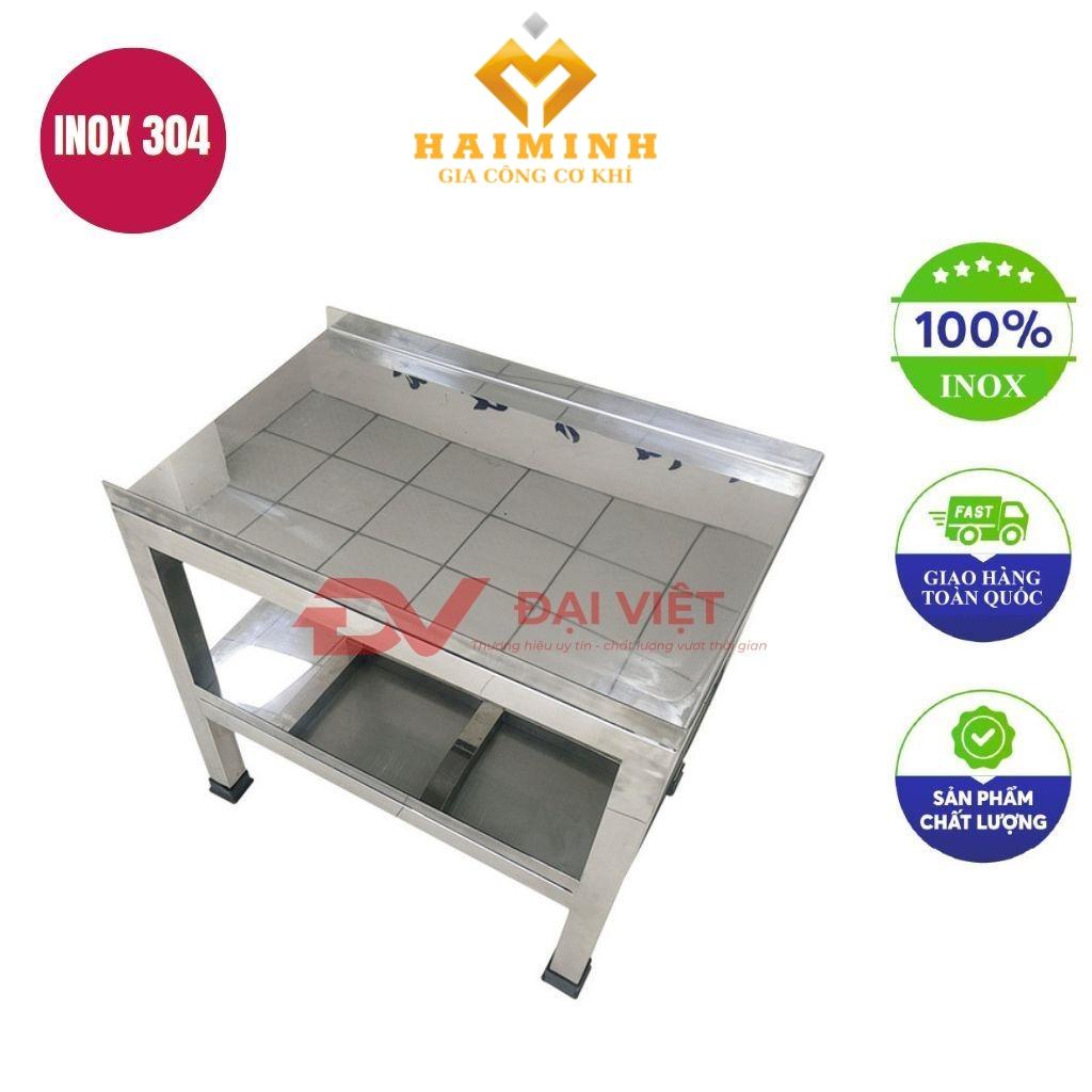Bàn bếp inox 2 tầng 580x380x560cm