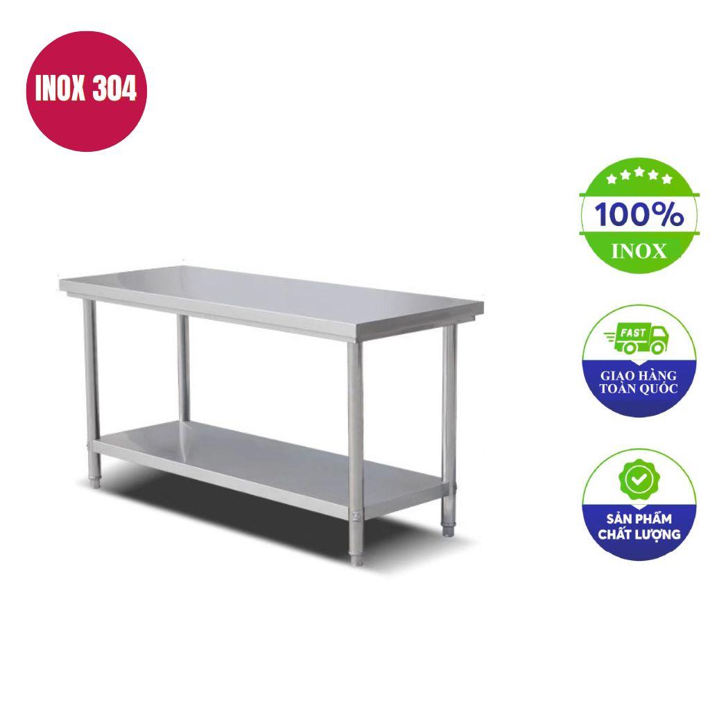 Bàn bếp inox 2 tầng 60x40x80cm