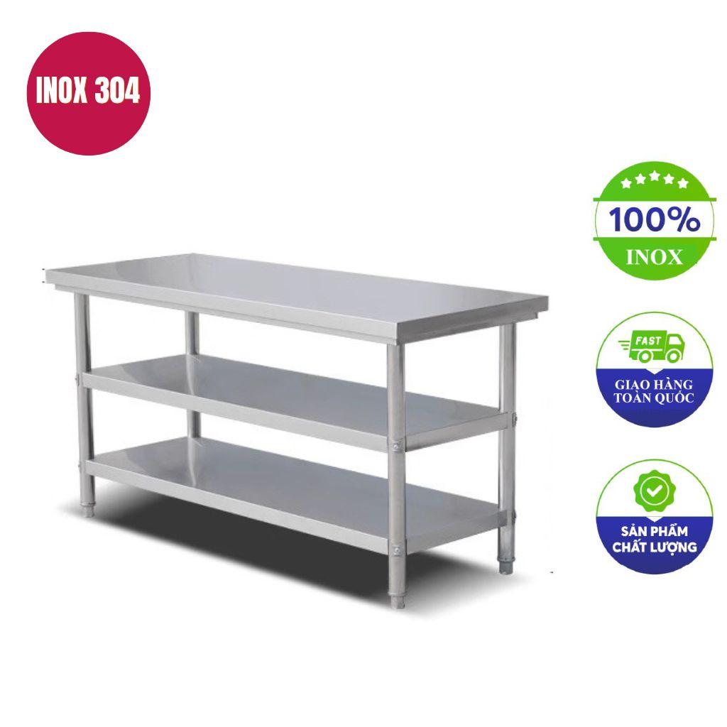Bàn bếp inox 3 tầng 80x50x85cm