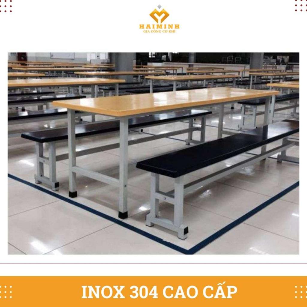 Bàn ghế ăn inox công nhân