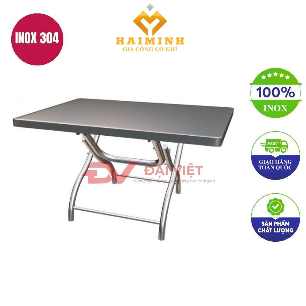 Bàn inox chữ nhật 1m2