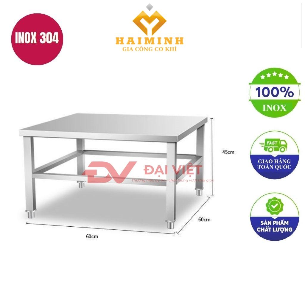 bàn inox chữ nhật 60x60x45cm