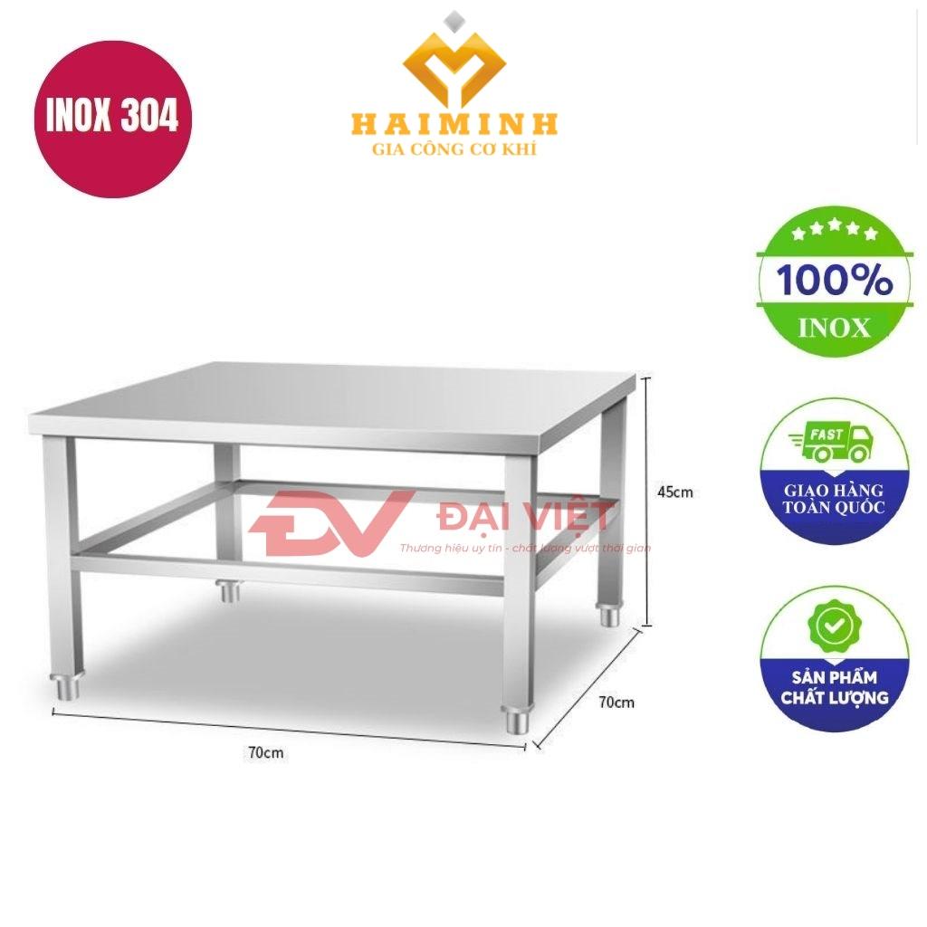 bàn inox chữ nhật 70x70x45cm