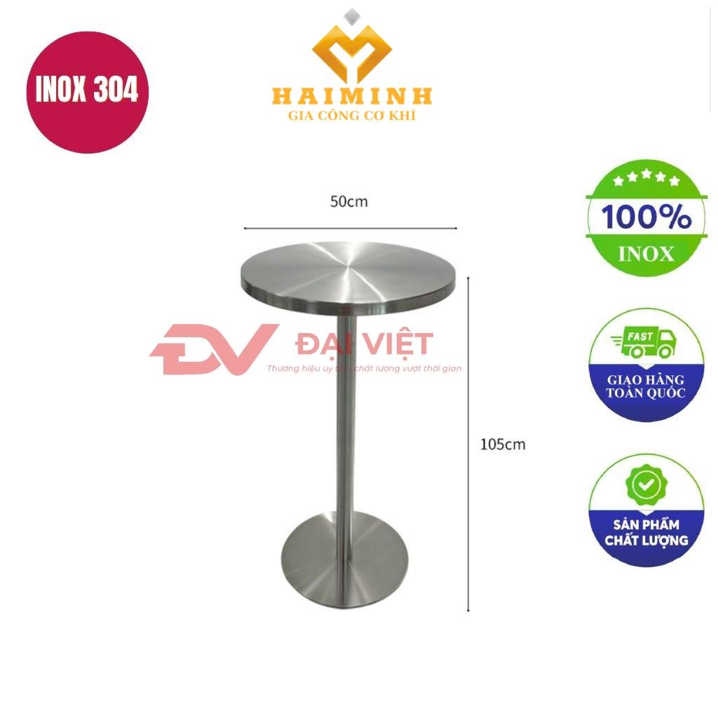 bàn inox tròn 50x105cm