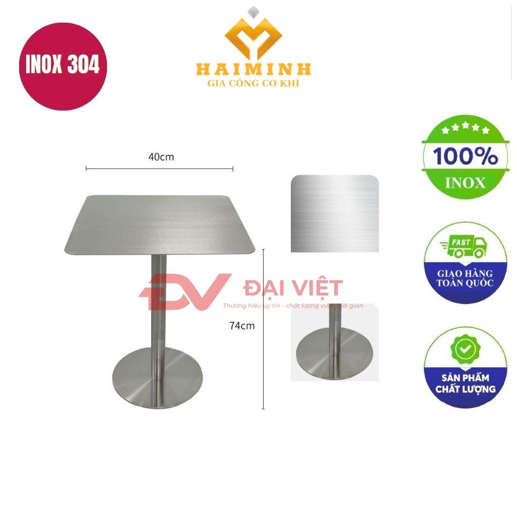 bàn inox vuông 40x40x74cm