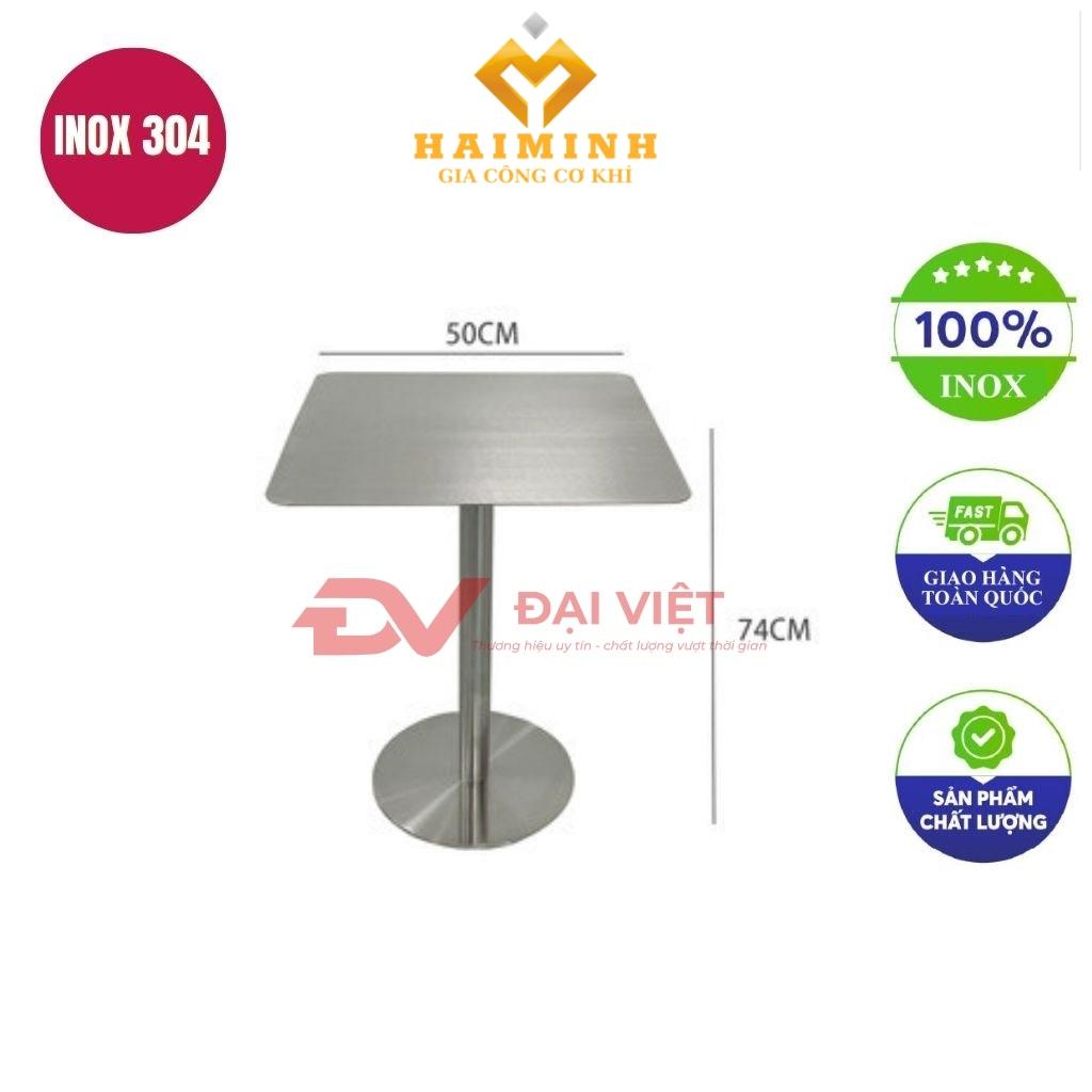 bàn inox vuông 50x50x74cm