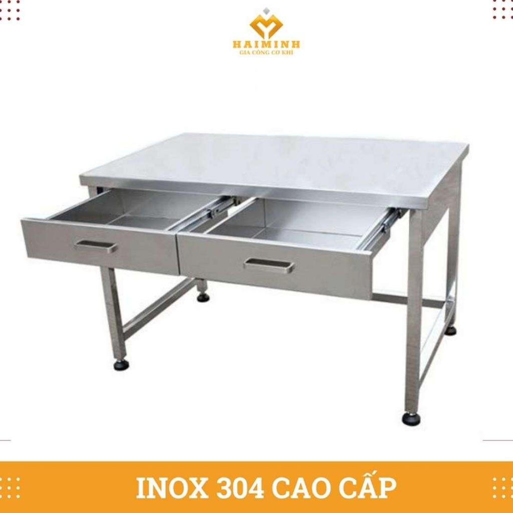 Bàn làm việc khung inox có học kéo