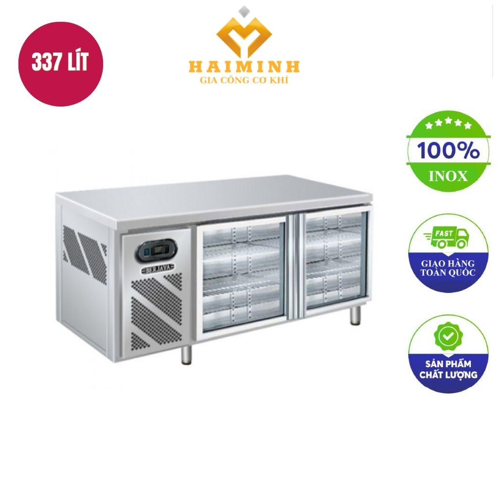 Bàn mát inox 2 cánh kính Berjaya B2D/C5/7-SM dài 1.5m