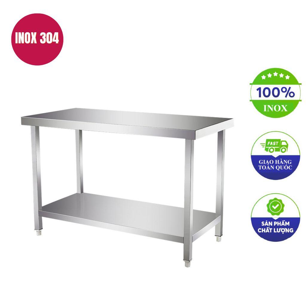 Bàn sơ chế inox 2 tầng 120x40x80cm
