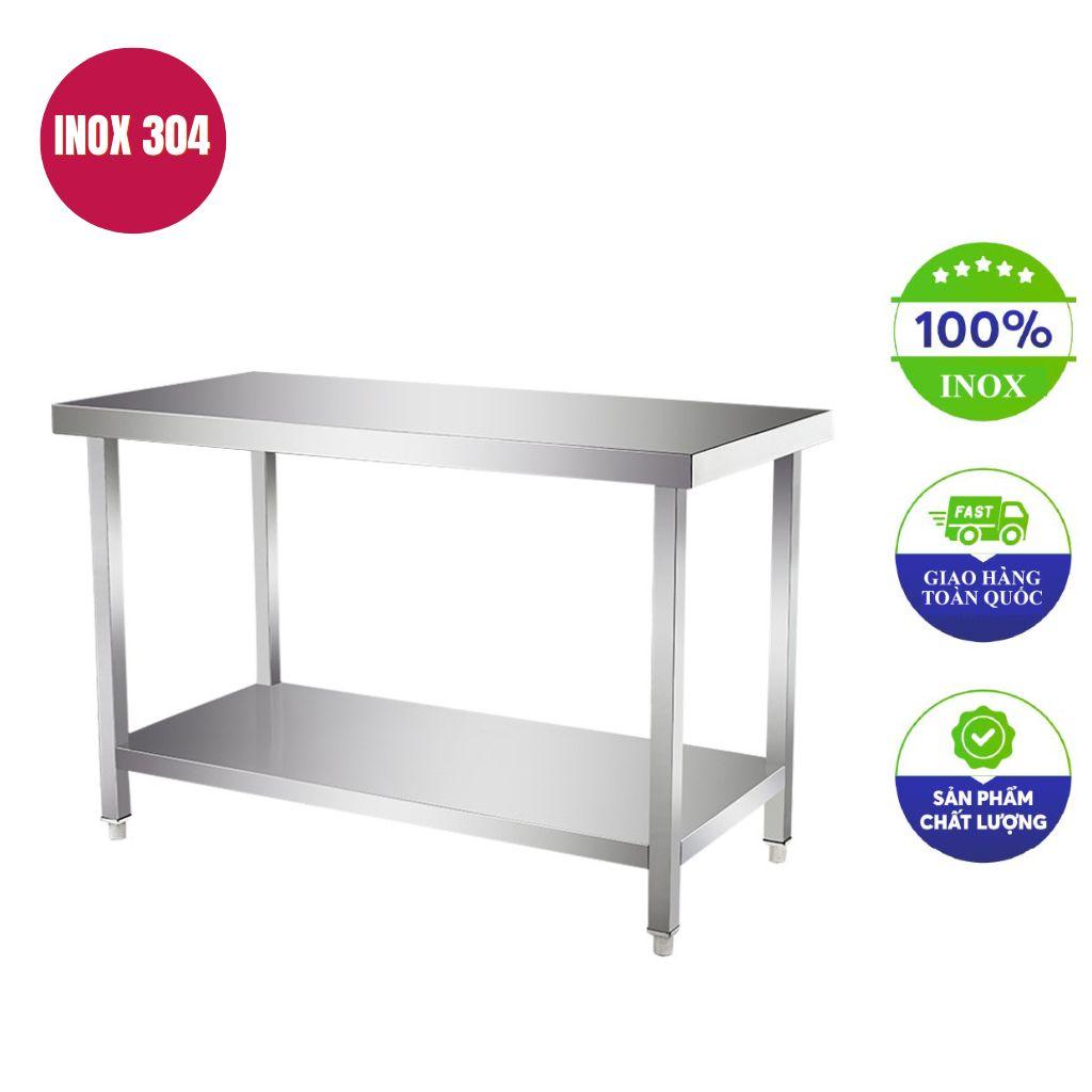 Bàn sơ chế inox 2 tầng 150x40x80cm