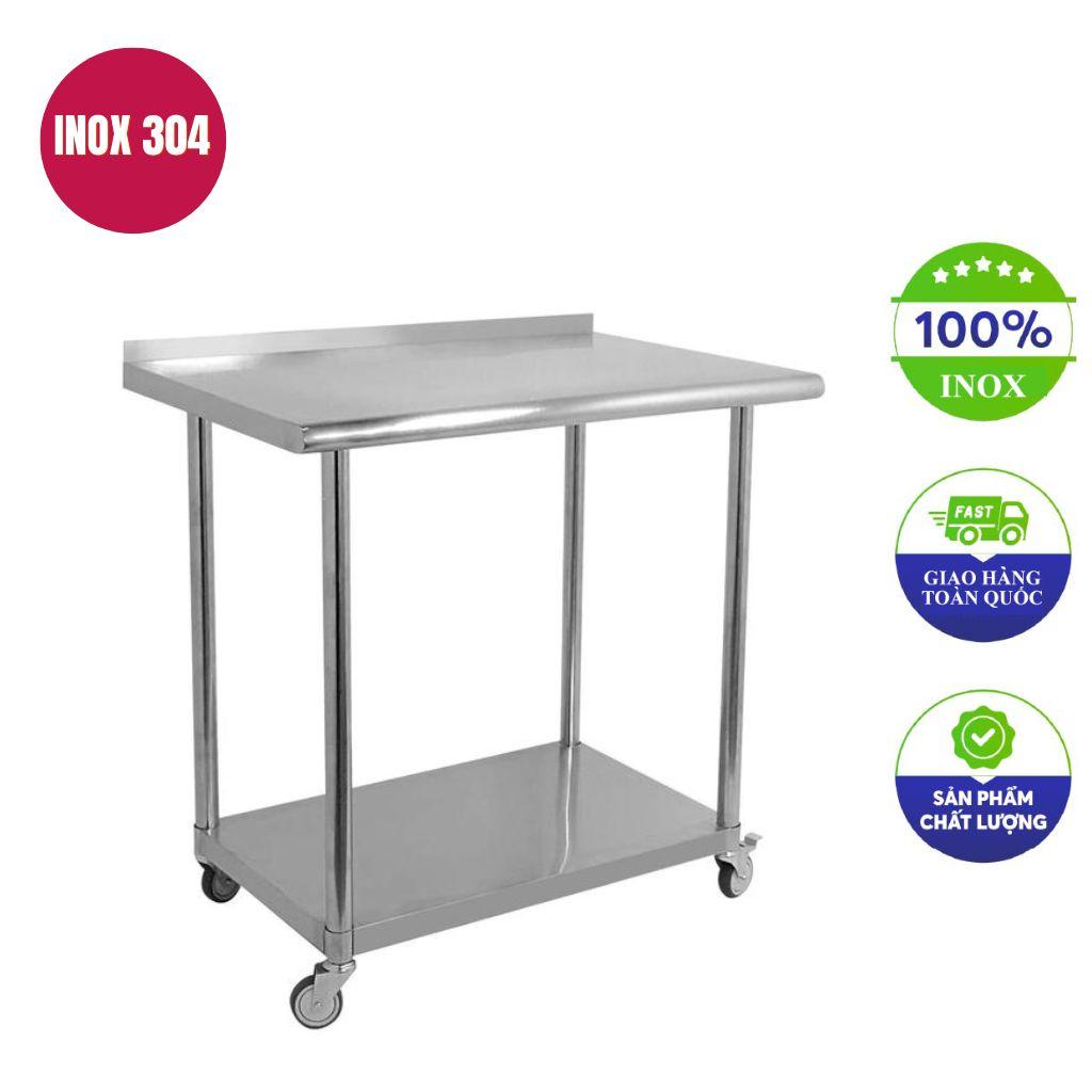 Bàn sơ chế inox 2 tầng 61x61x85cm