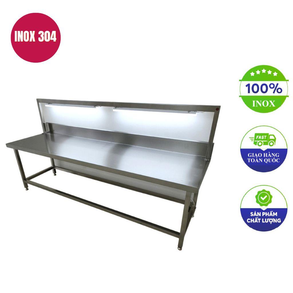 Bàn sơ chế inox 240x70x73cm