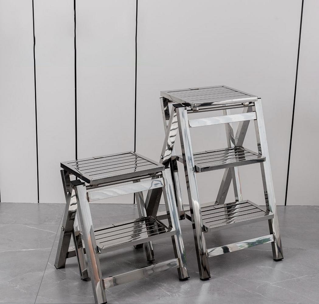 Một bản vẽ kỹ thuật 2D chi tiết của thang rút inox được thiết kế riêng.