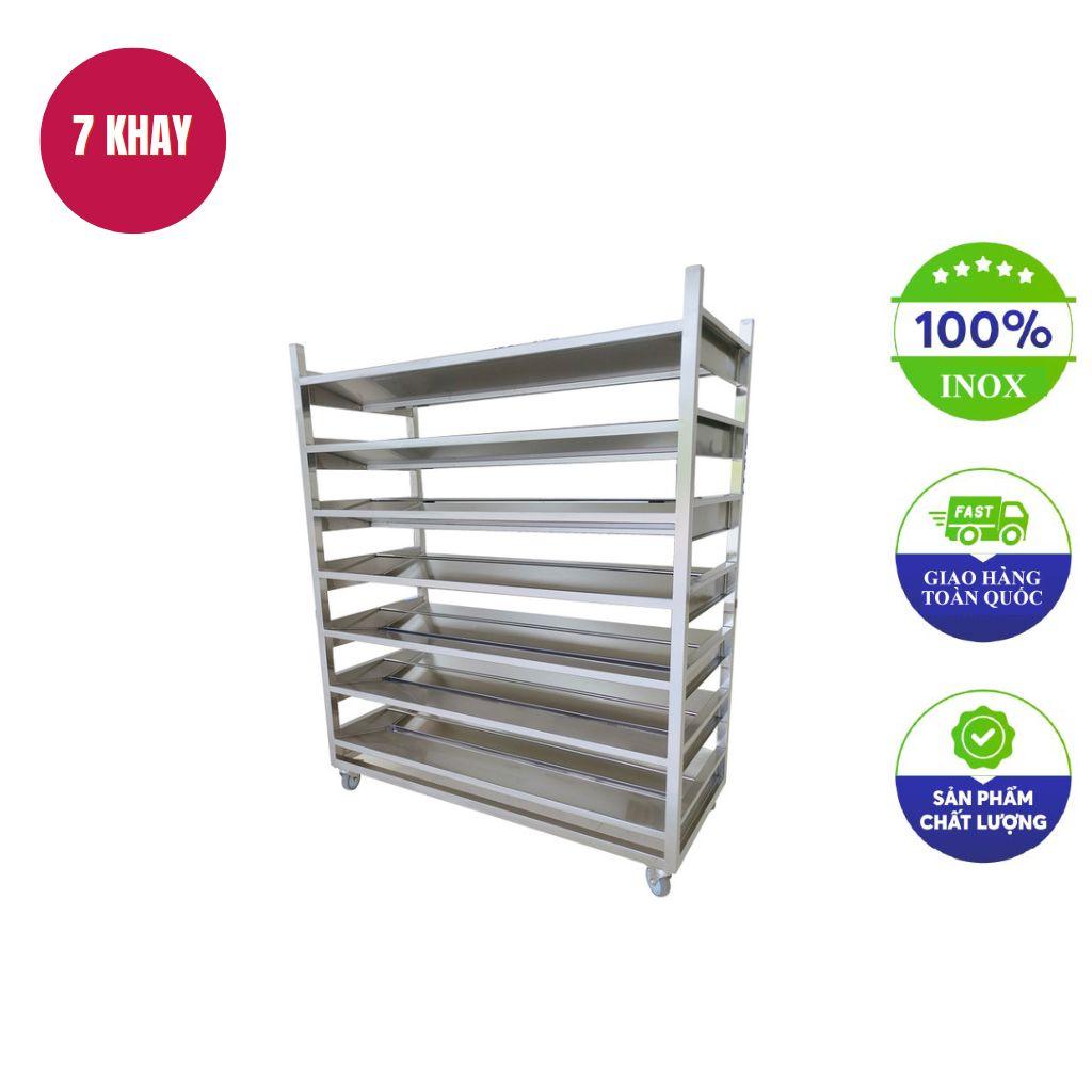 Bản vẽ kỹ thuật 2D của mẫu xe đẩy khay inox 20 tầng mã XDK-20.