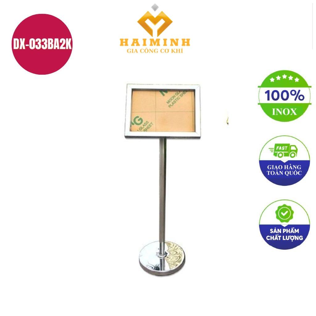 Bảng chỉ dẫn inox A2 tăng giảm không thùng DX-033BA2K