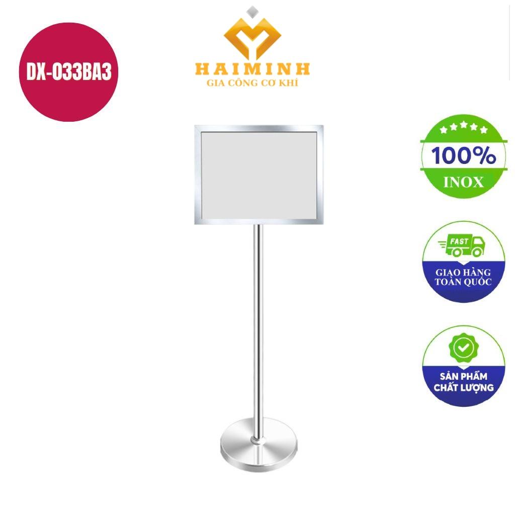 Bảng chỉ dẫn inox A3 tăng giảm có thùng DX-033BA3