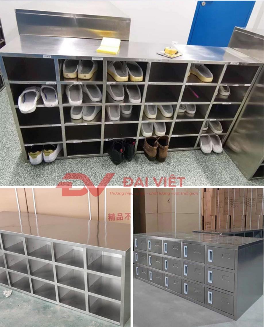 Minh họa các yếu tố ảnh hưởng đến báo giá cuối cùng của một sản phẩm tủ giày inox.