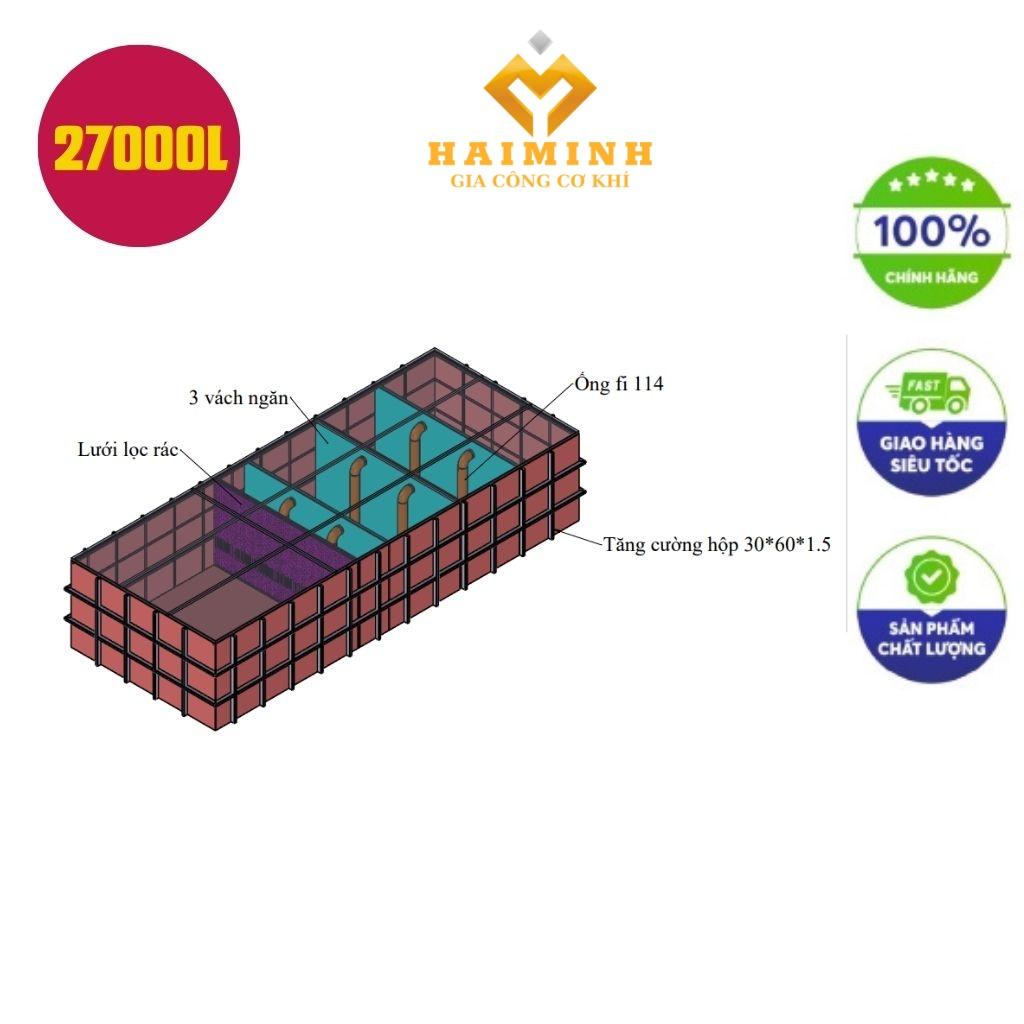 Bể tách mỡ nhà hàng 27000l