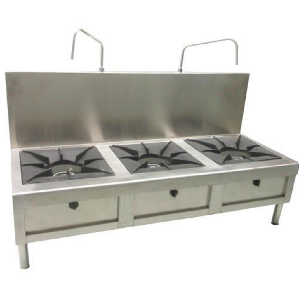 Cấu tạo chi tiết của một bếp hầm gas công nghiệp với các bộ phận chính.