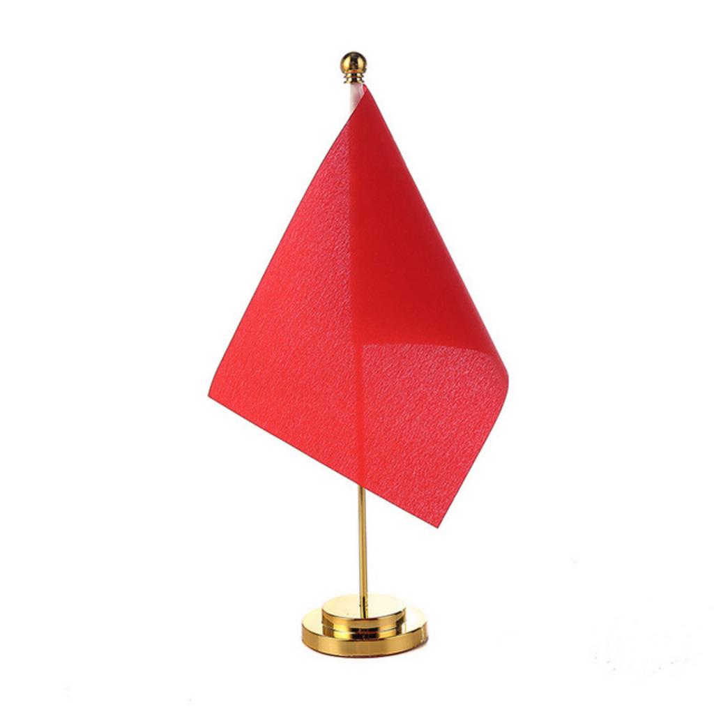 Cấu tạo chi tiết của một bộ cột cờ để bàn inox 304 với đế, thân, chóp và lá cờ.