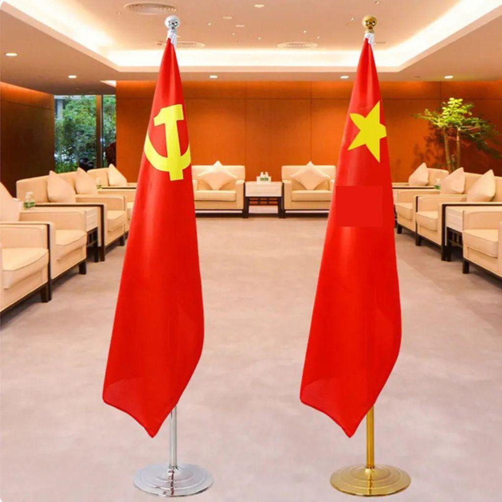 Cấu tạo chi tiết của một cột cờ inox văn phòng tiêu chuẩn.