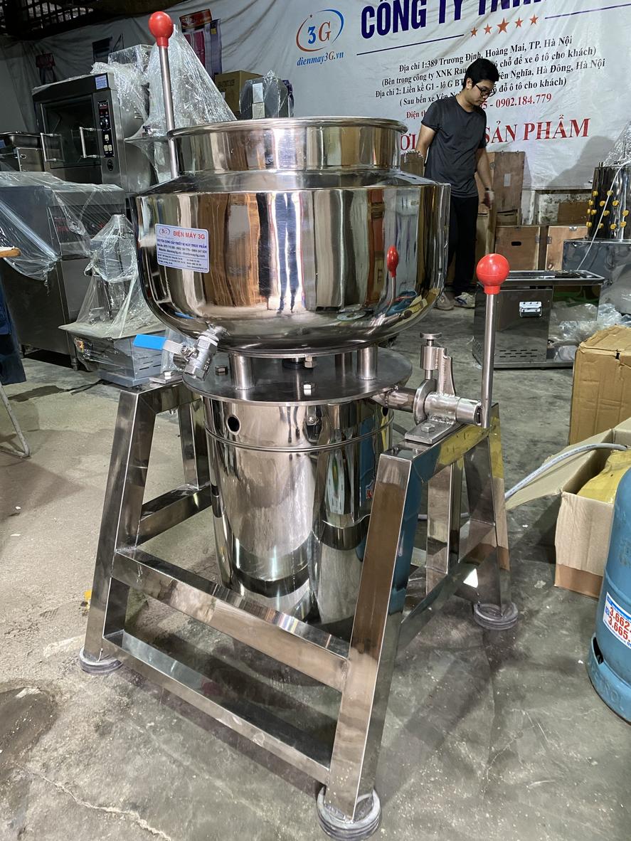 Sơ đồ chi tiết cấu tạo của một máy xay giò chả công nghiệp với các bộ phận chính.