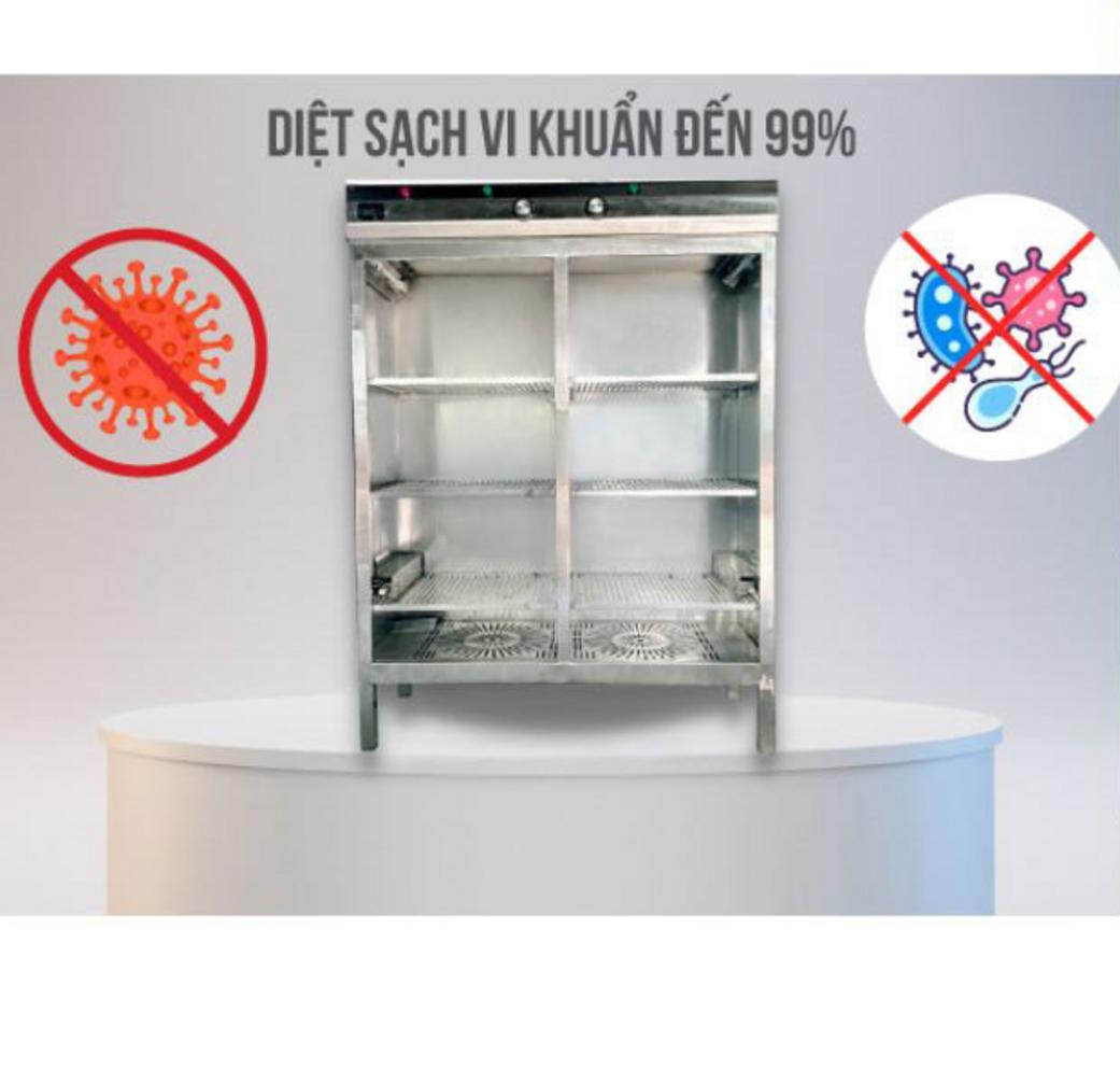 Sơ đồ cấu tạo chi tiết các bộ phận quan trọng của tủ sấy bát công nghiệp.