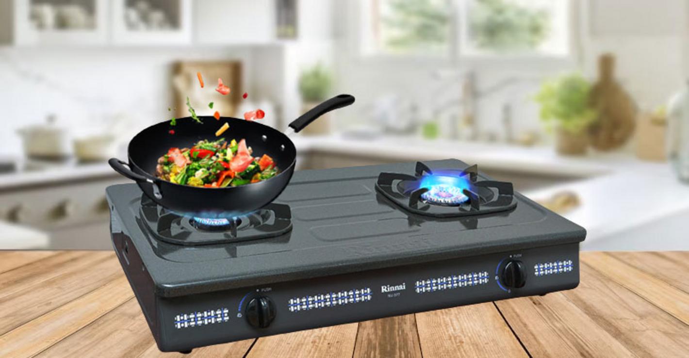 Cận cảnh đầu đốt hồng ngoại và đầu đốt xoáy công nghệ mới.