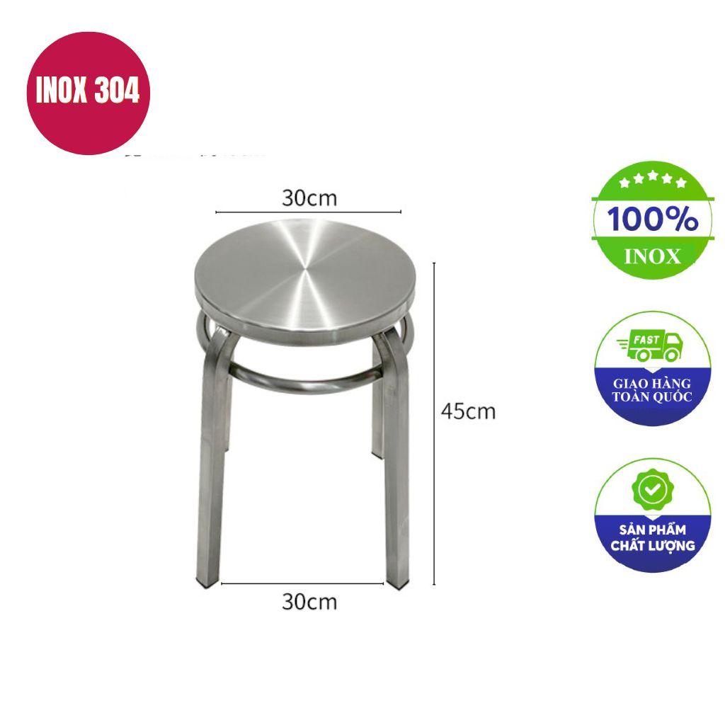 Ghế inox tròn là giải pháp chỗ ngồi linh hoạt cho nhà ăn, xưởng sản xuất và khu vực công cộng.