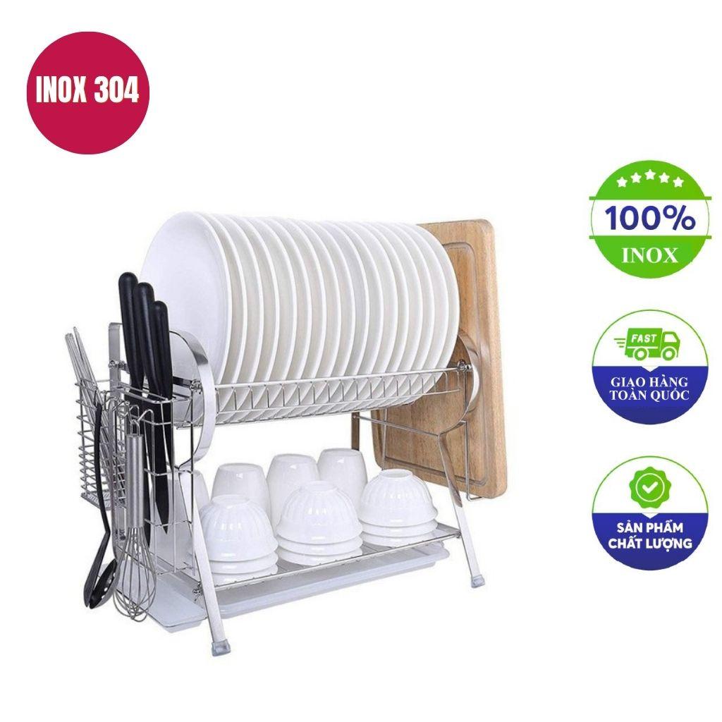 Kệ chén inox 304 sản xuất tại xưởng Cơ Khí Hải Minh, đáp ứng tiêu chuẩn bếp nhà hàng, khách sạn.