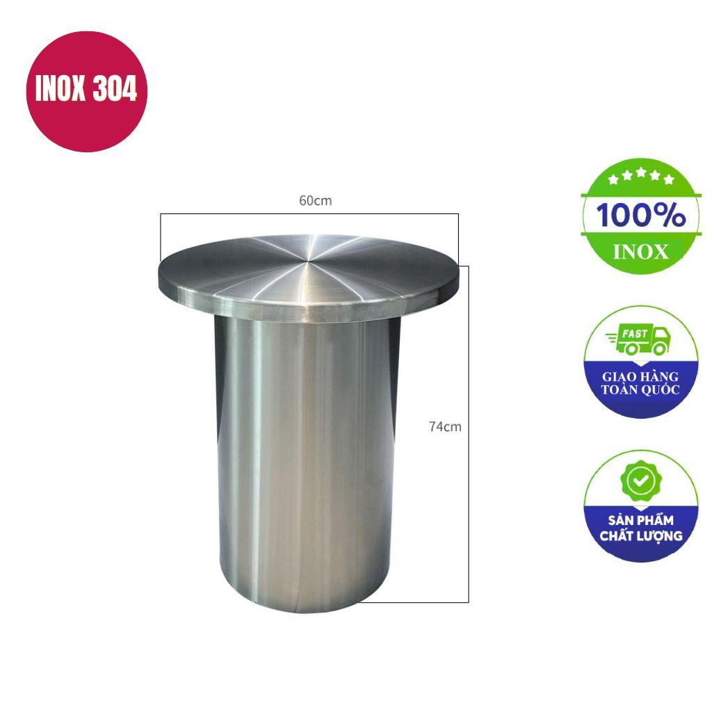 Sơ đồ tham khảo bố trí các loại bàn tròn inox 1m, 1m2, 1m4 để tối ưu không gian.