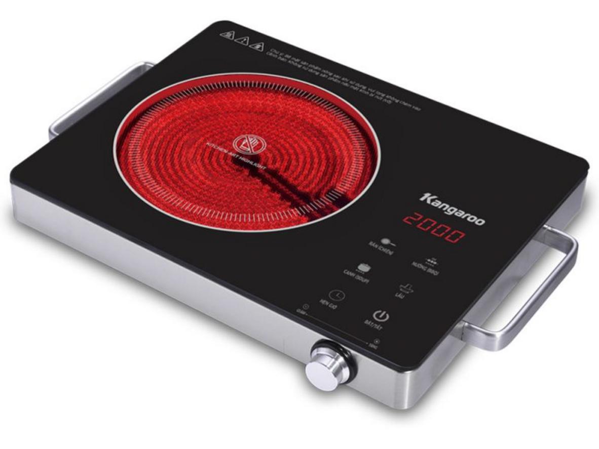 Dây chuyền bếp công nghiệp được Cơ Khí Hải Minh gia công inox và tích hợp bếp hồng ngoại đồng bộ.