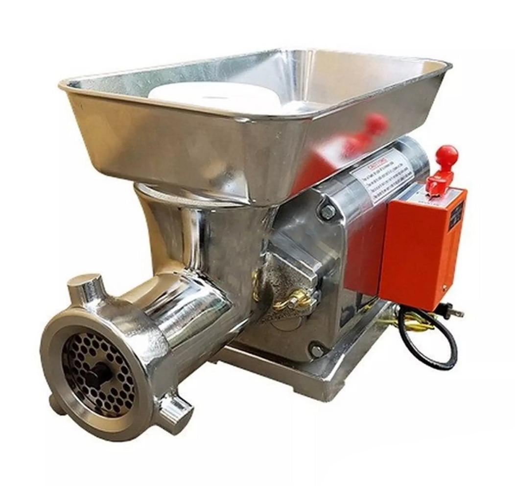 Máy xay thịt công nghiệp bằng Inox 304 của Cơ Khí Hải Minh đang vận hành trong bếp nhà hàng.