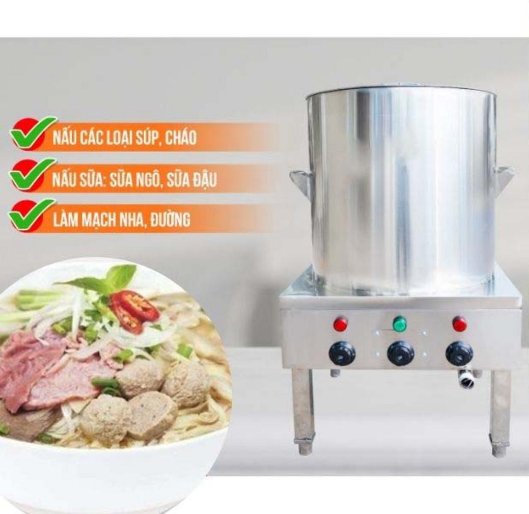 Nồi đơn inox 304 30–60L cho quán nhỏ tại TPHCM.