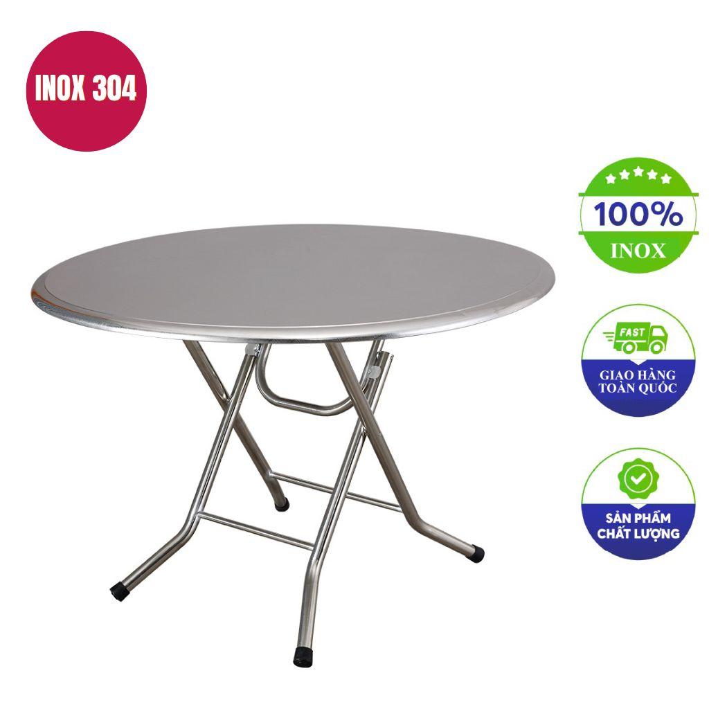 Các loại bàn tròn inox phổ biến theo chất liệu và thiết kế chân bàn tại xưởng Hải Minh.