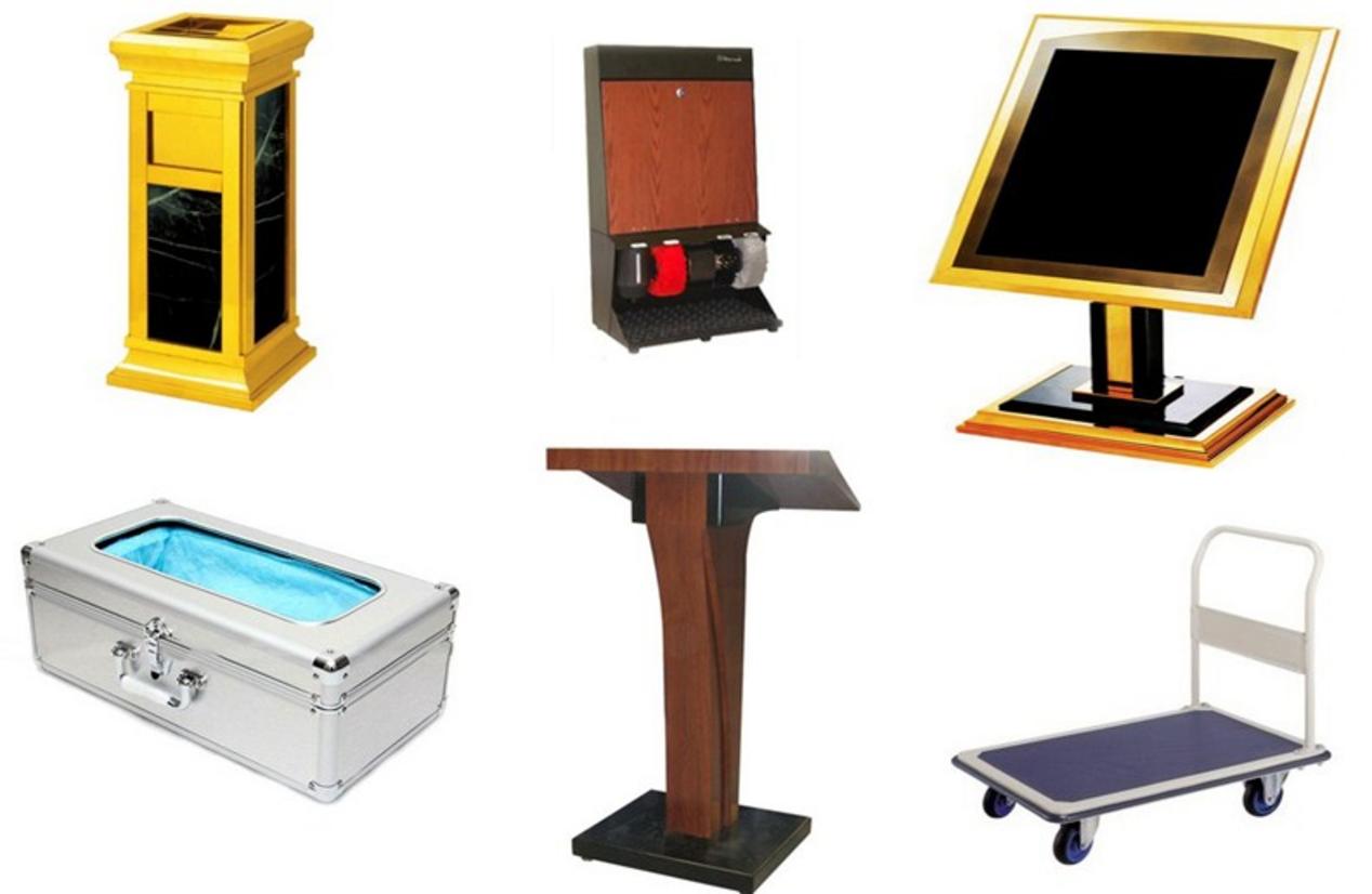 Sơ đồ phân loại thiết bị khách sạn theo hai khu vực chính: Tiền sảnh (FOH) và Hậu sảnh (BOH).