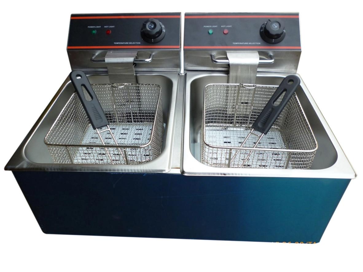 Infographic so sánh các loại bếp chiên công nghiệp.