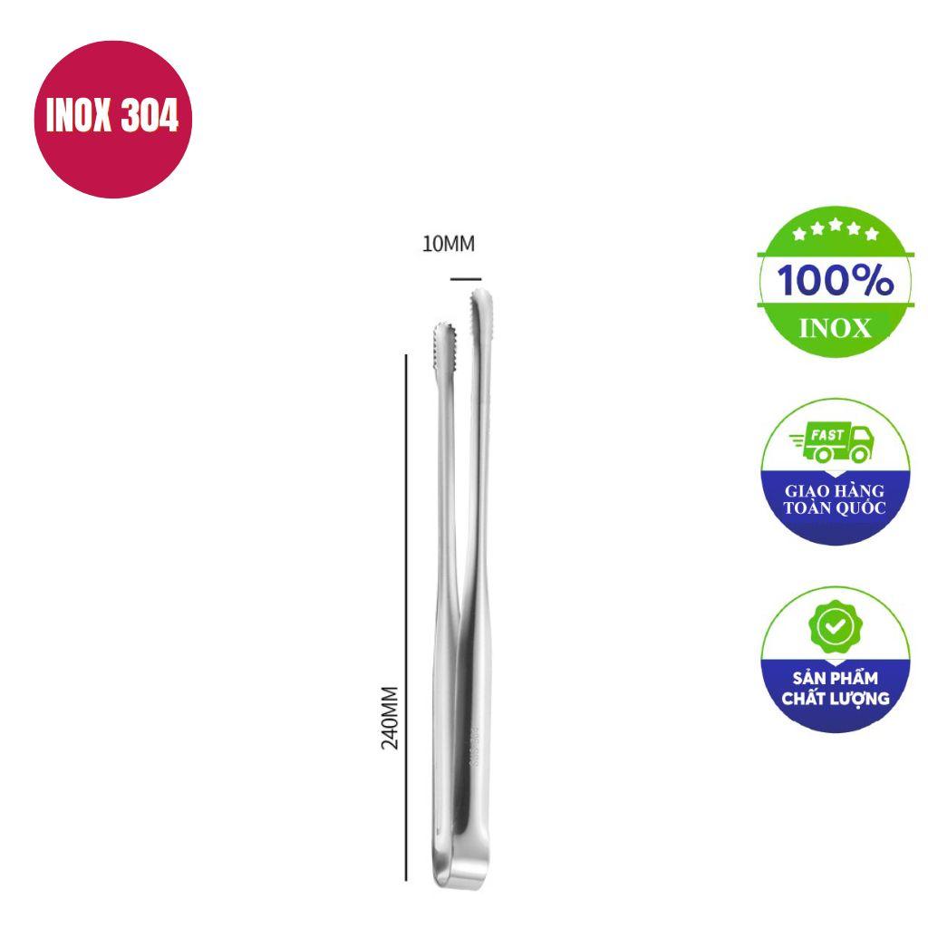 Bảng so sánh trực quan ưu và nhược điểm của kẹp gắp làm từ inox, silicon, nhựa và gỗ.