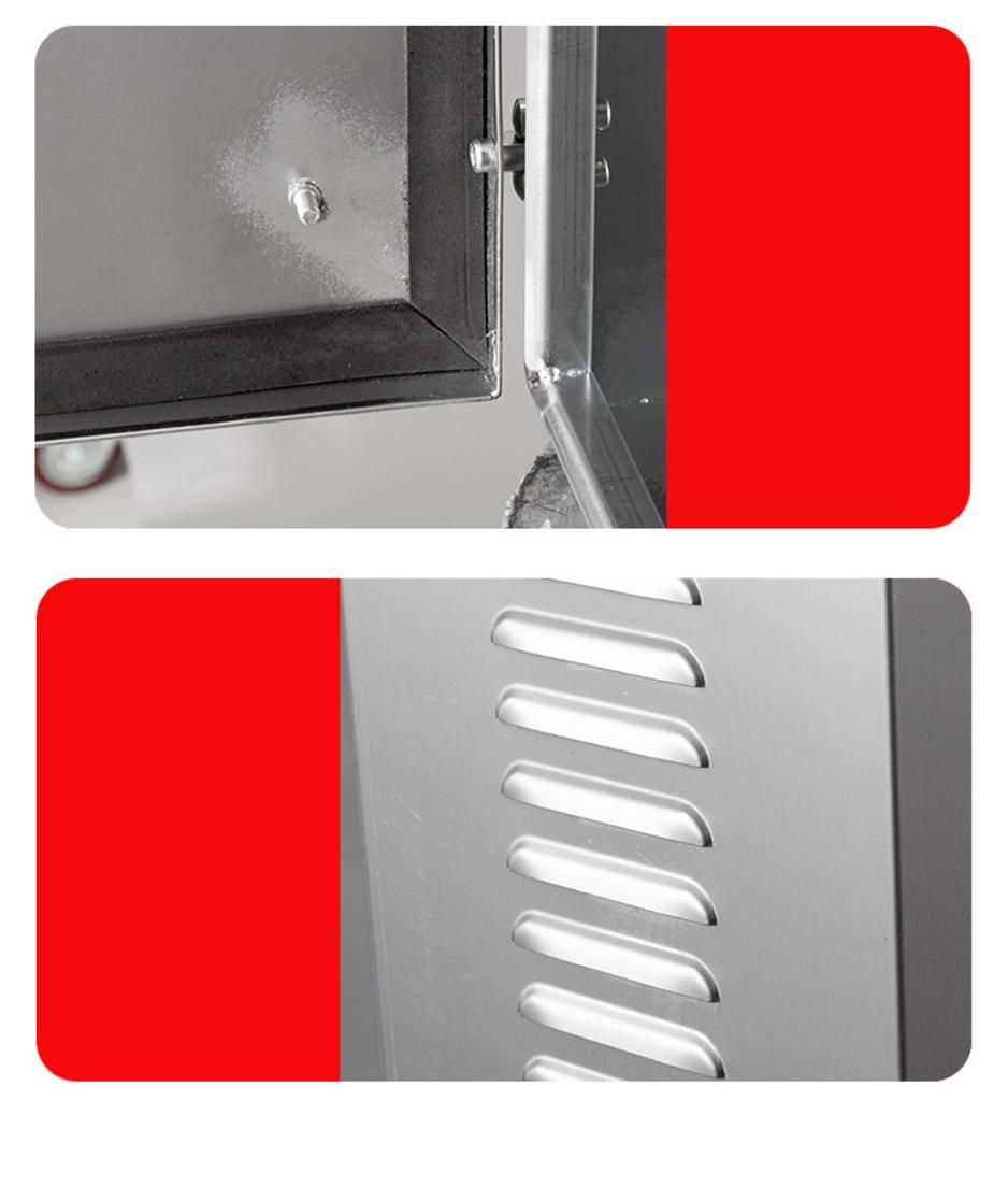 Bề mặt của vỏ tủ inox 304 (trái) và vỏ tủ thép sơn tĩnh điện (phải).