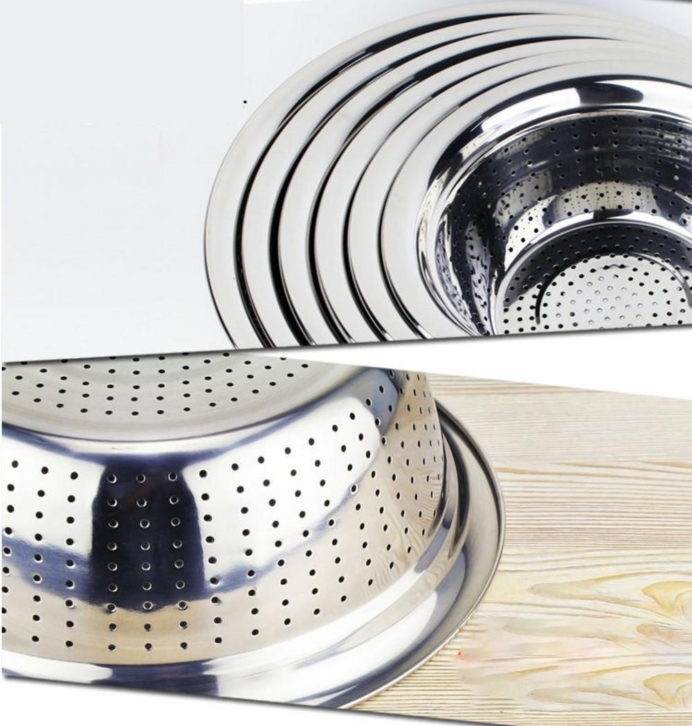 Minh họa các thông số kỹ thuật quan trọng của một rổ vo gạo inox công nghiệp chuẩn.