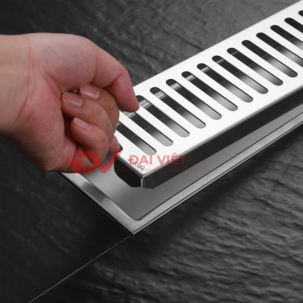 Bản vẽ kỹ thuật 2D của một bộ vỉ thoát sàn với các chú thích về thông số quan trọng.