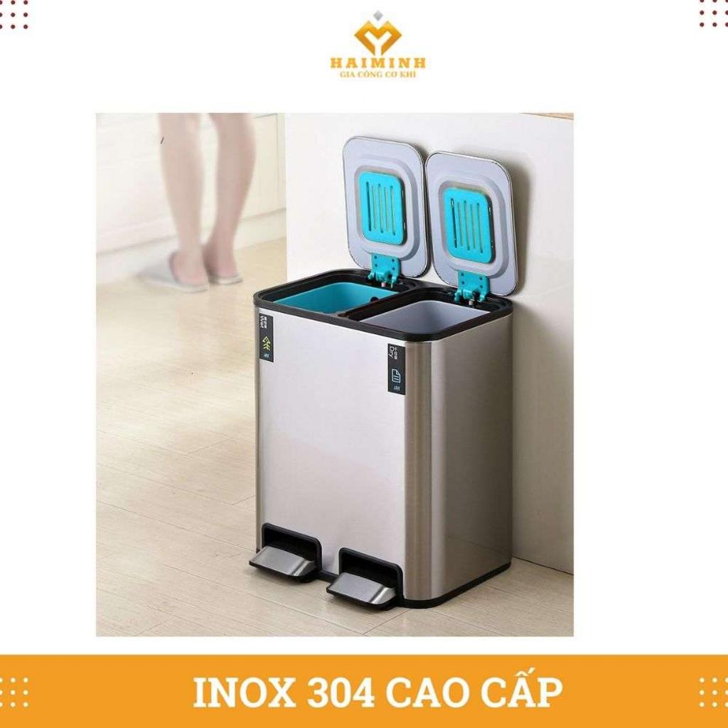 Thùng Rác 2 Ngăn Inox cao cấp