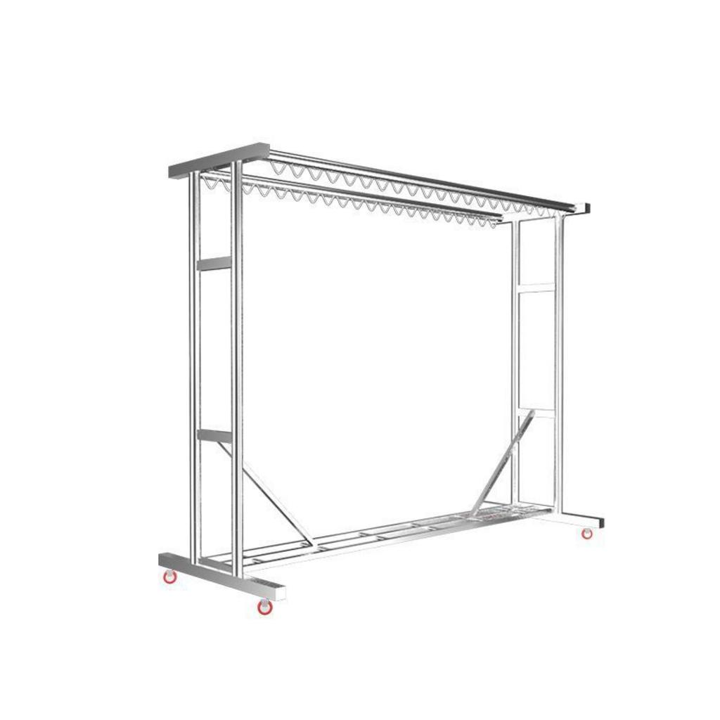 Sào phơi đồ inox chuyên dụng cho khu giặt là của khách sạn, chịu tải trọng lớn và đảm bảo vệ sinh.