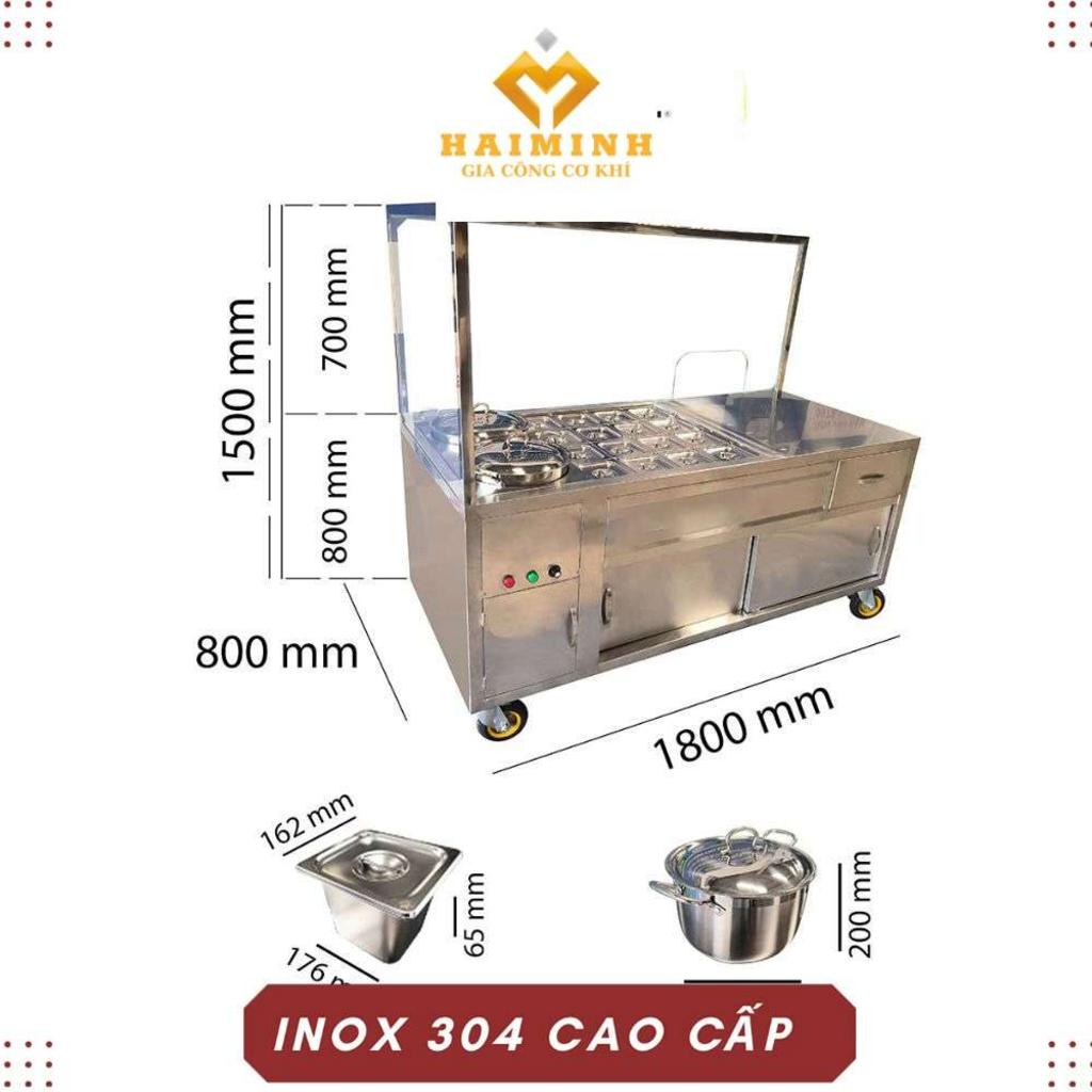 Tủ hâm nóng thức ăn 16 khay 2 nồi