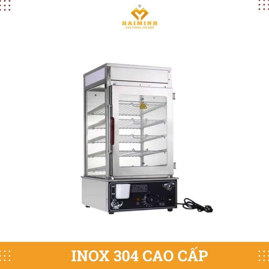 Tủ giữ nóng tủ trưng bày bánh bao 5 tầng