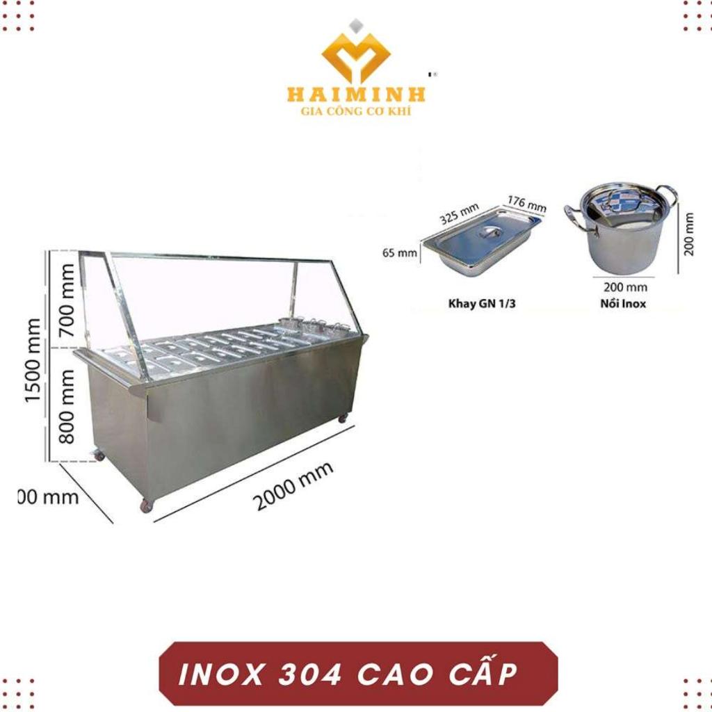 Tủ trưng bày giữ nóng thức ăn 18 khay