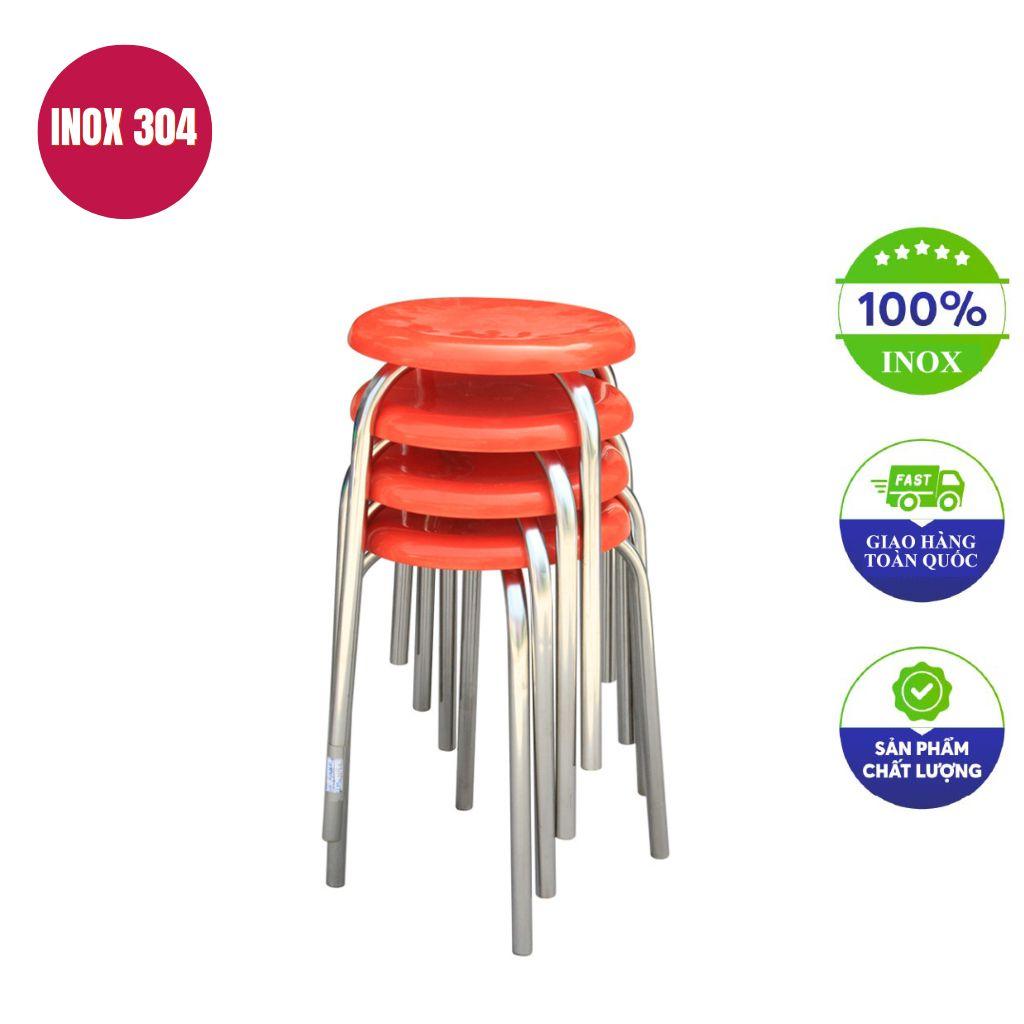 Chất liệu Inox 304 và Inox 201 là hai lựa chọn phổ biến quyết định độ bền của ghế.